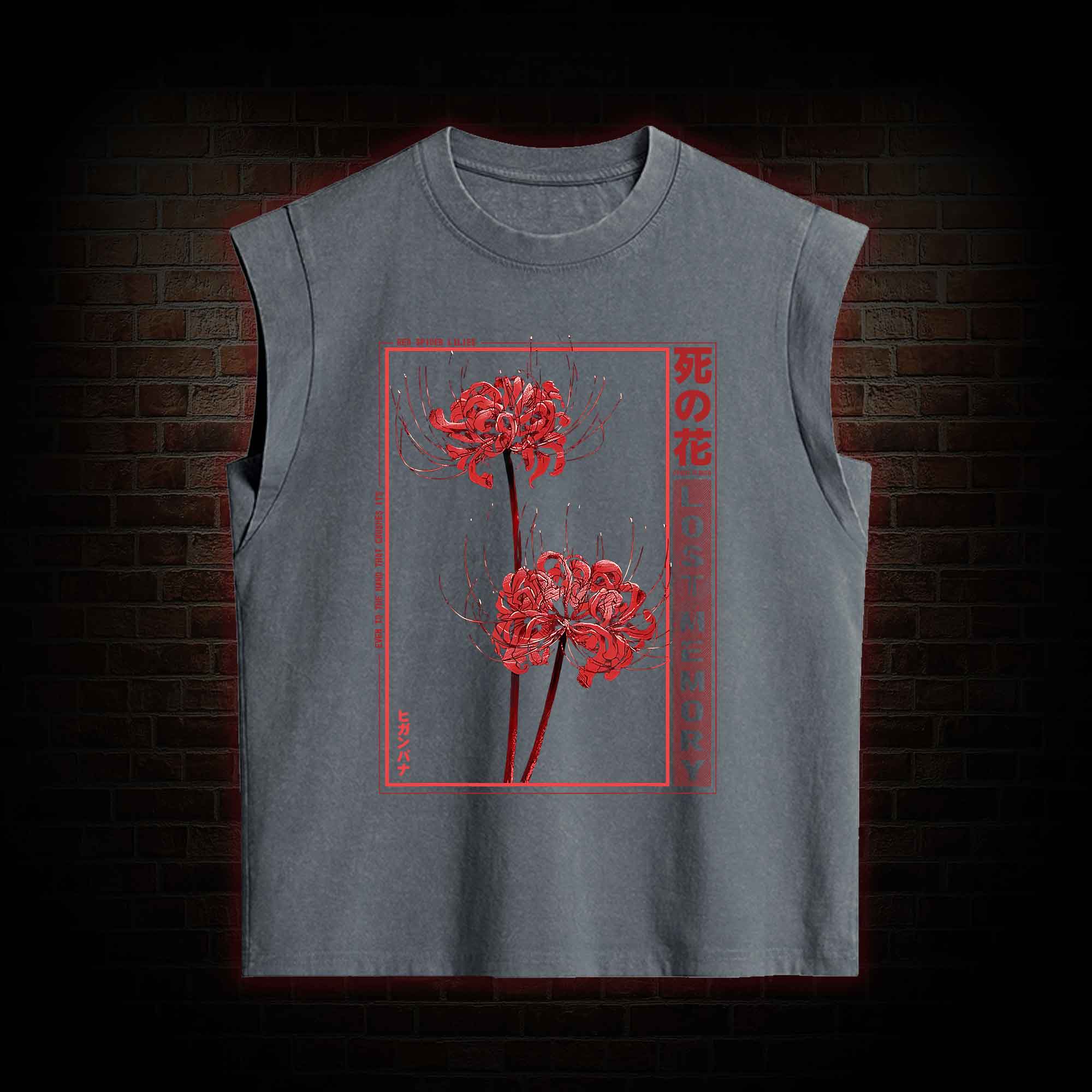 Red Spider Lily Women's Washed Tank Top