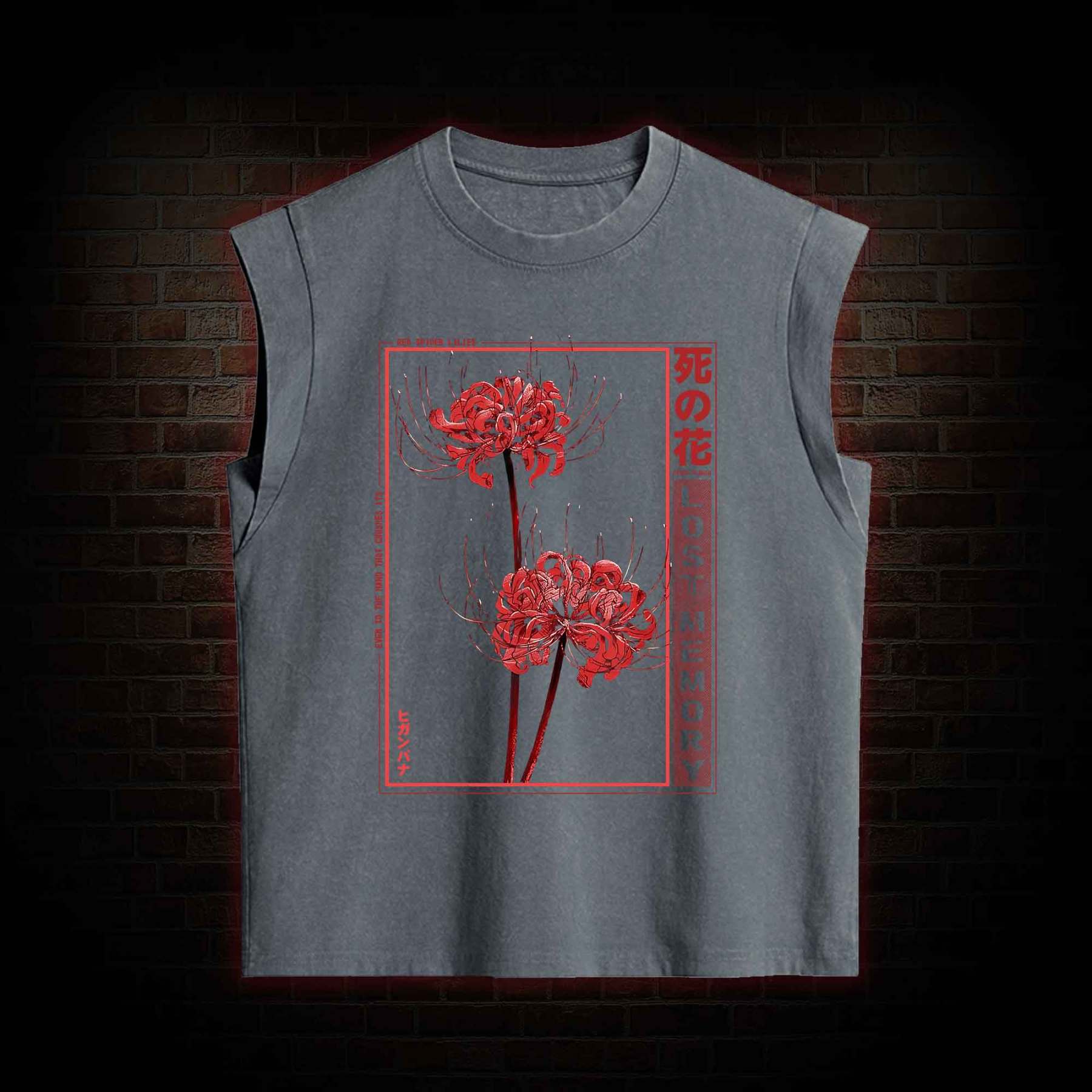 Red Spider Lily Women's Washed Tank Top