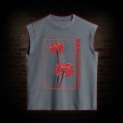 Red Spider Lily Women's Washed Tank Top