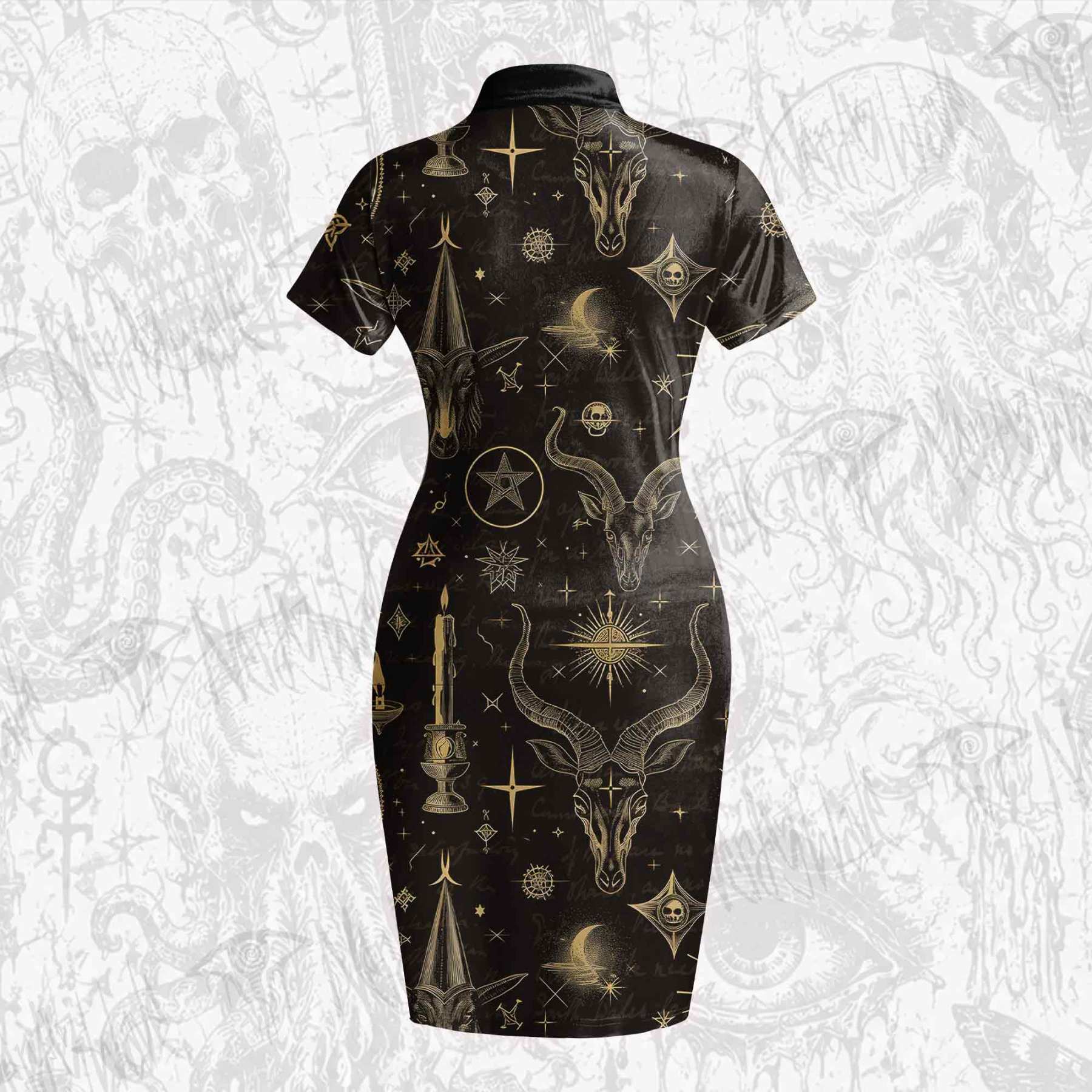 Baphomet Velvet Mini Dress
