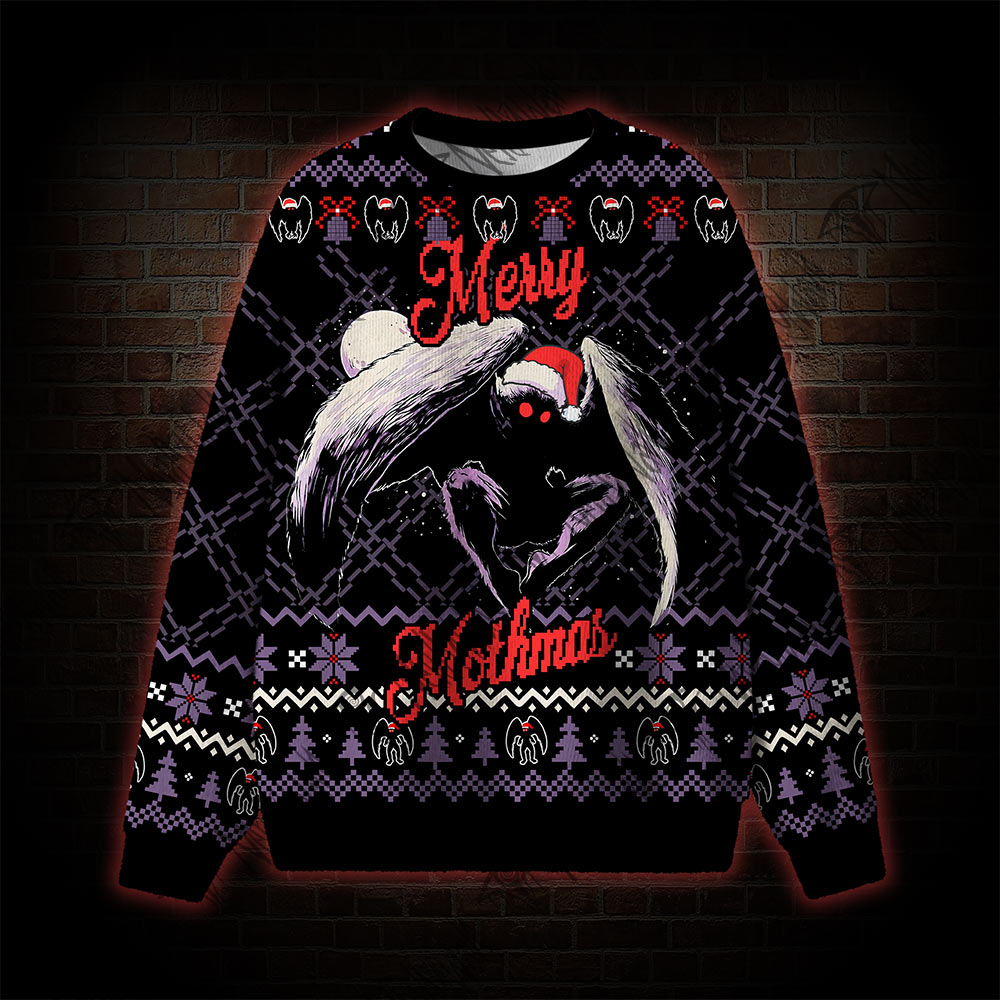 Merry Mothmas Ugly Sweatshirts