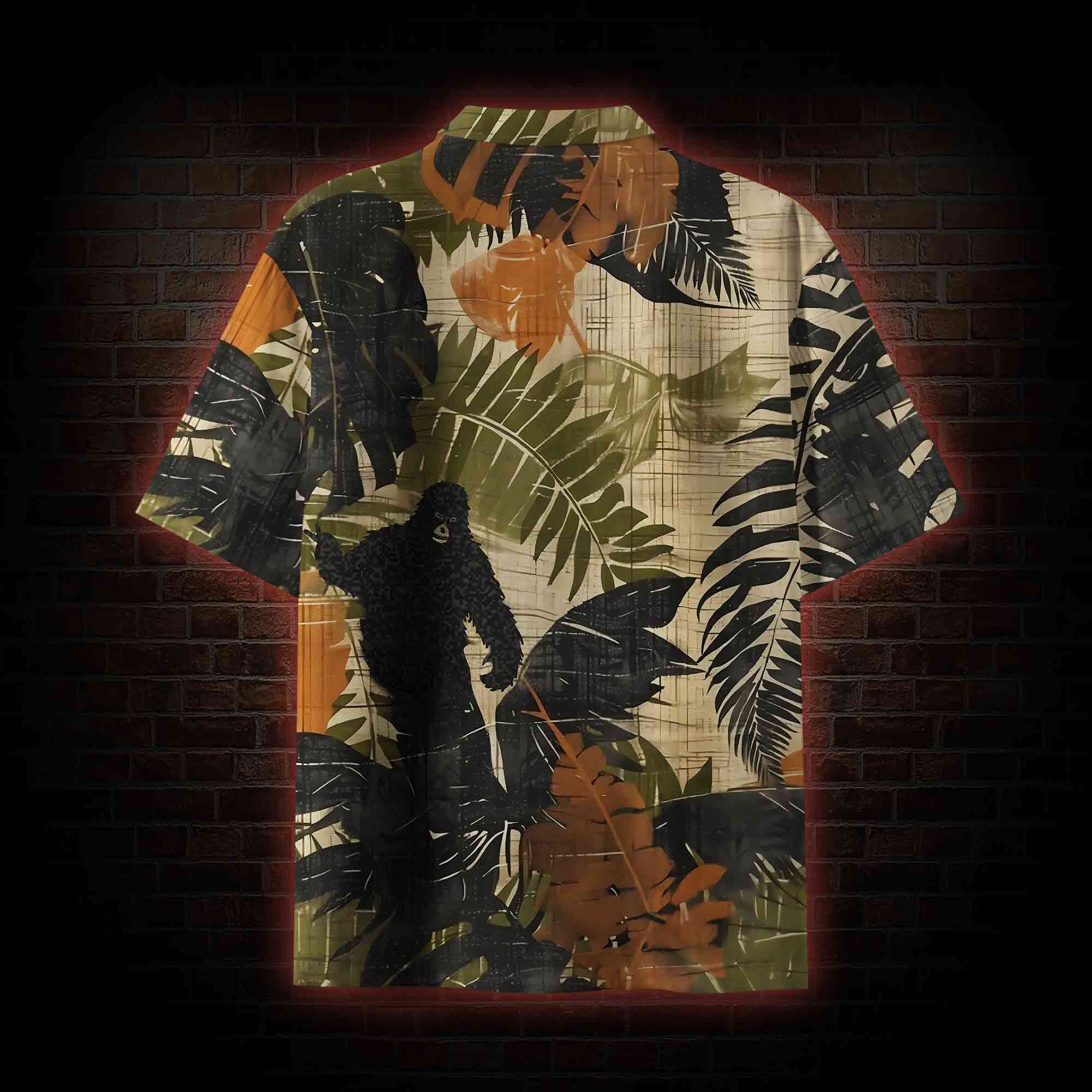 Bigfoot in The Forest Hawaiian Shirt