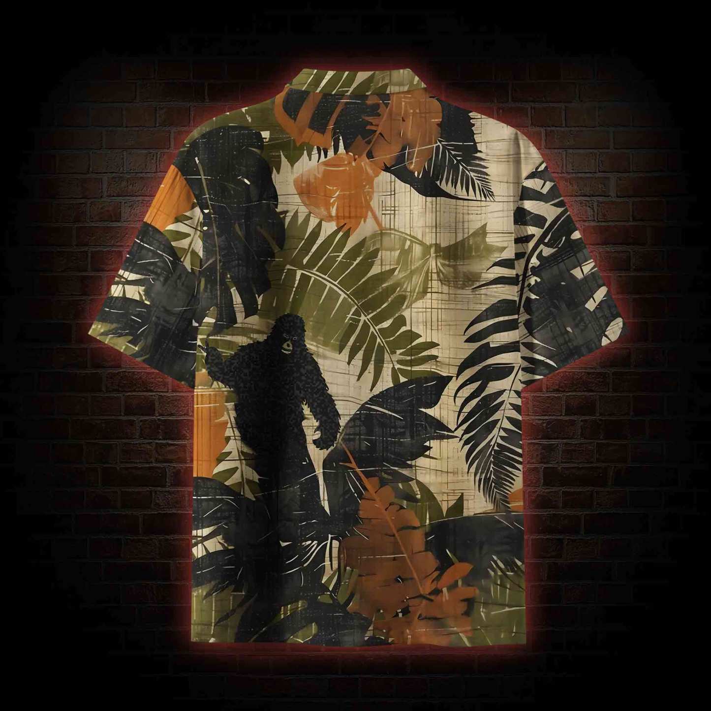 Bigfoot in The Forest Hawaiian Shirt