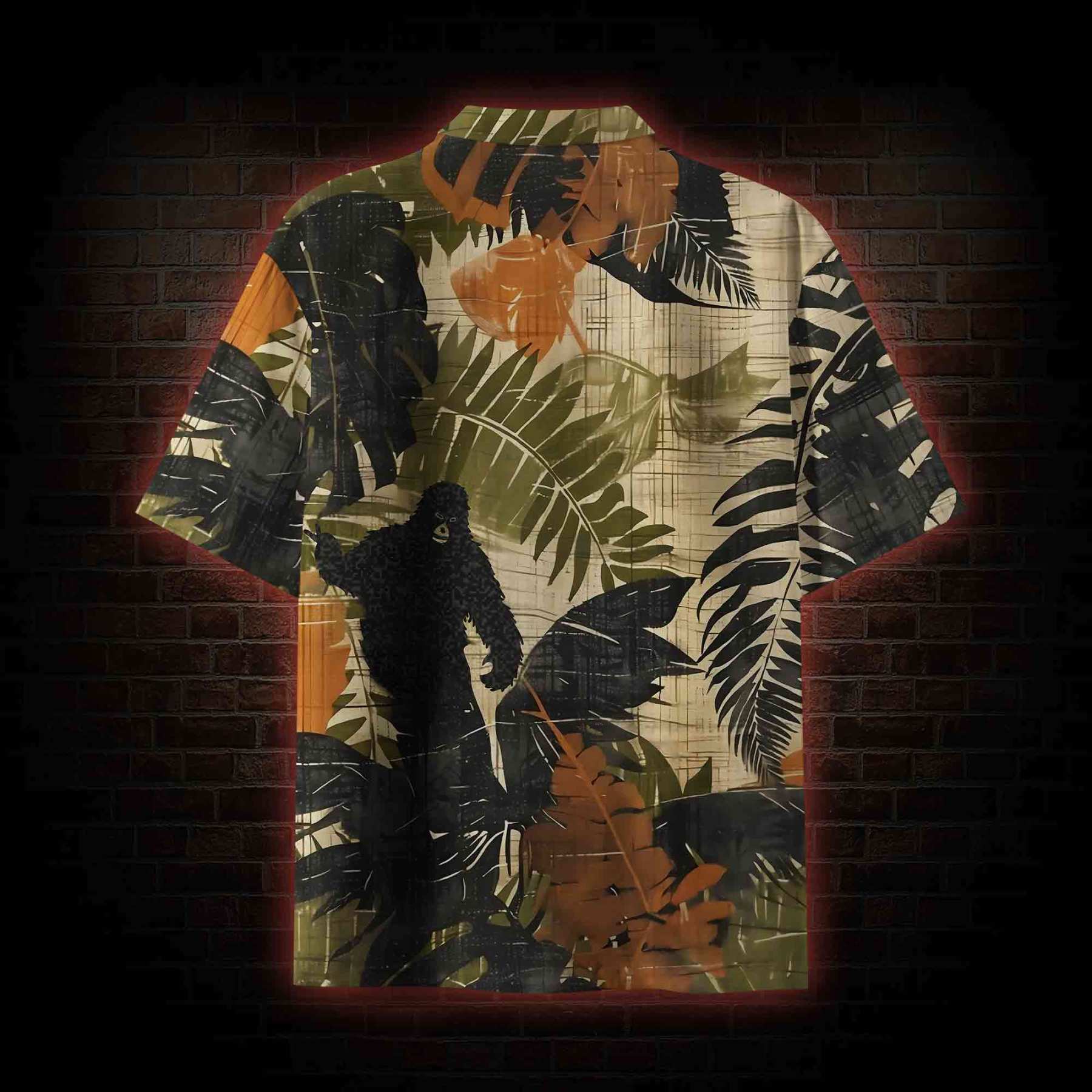 Bigfoot in The Forest Hawaiian Shirt
