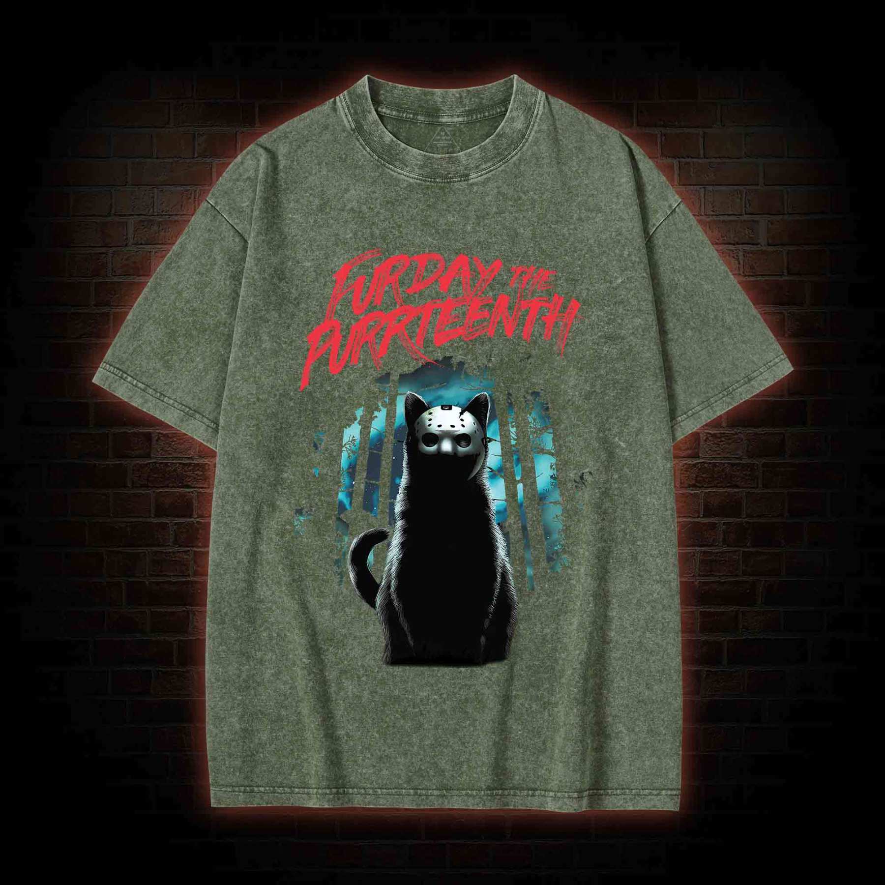 Furday The Purrteenth Washed T-shirt