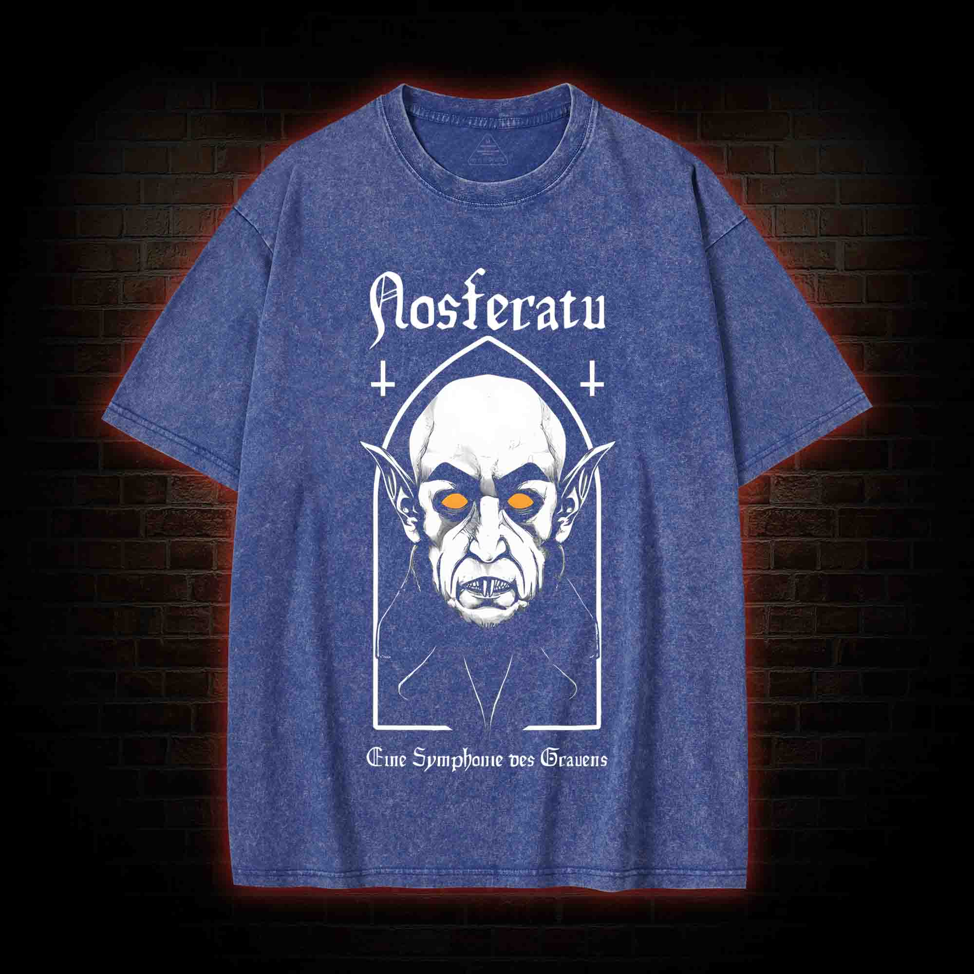 Nosferatu Symphonie Vampire Dracula Washed T-shirt