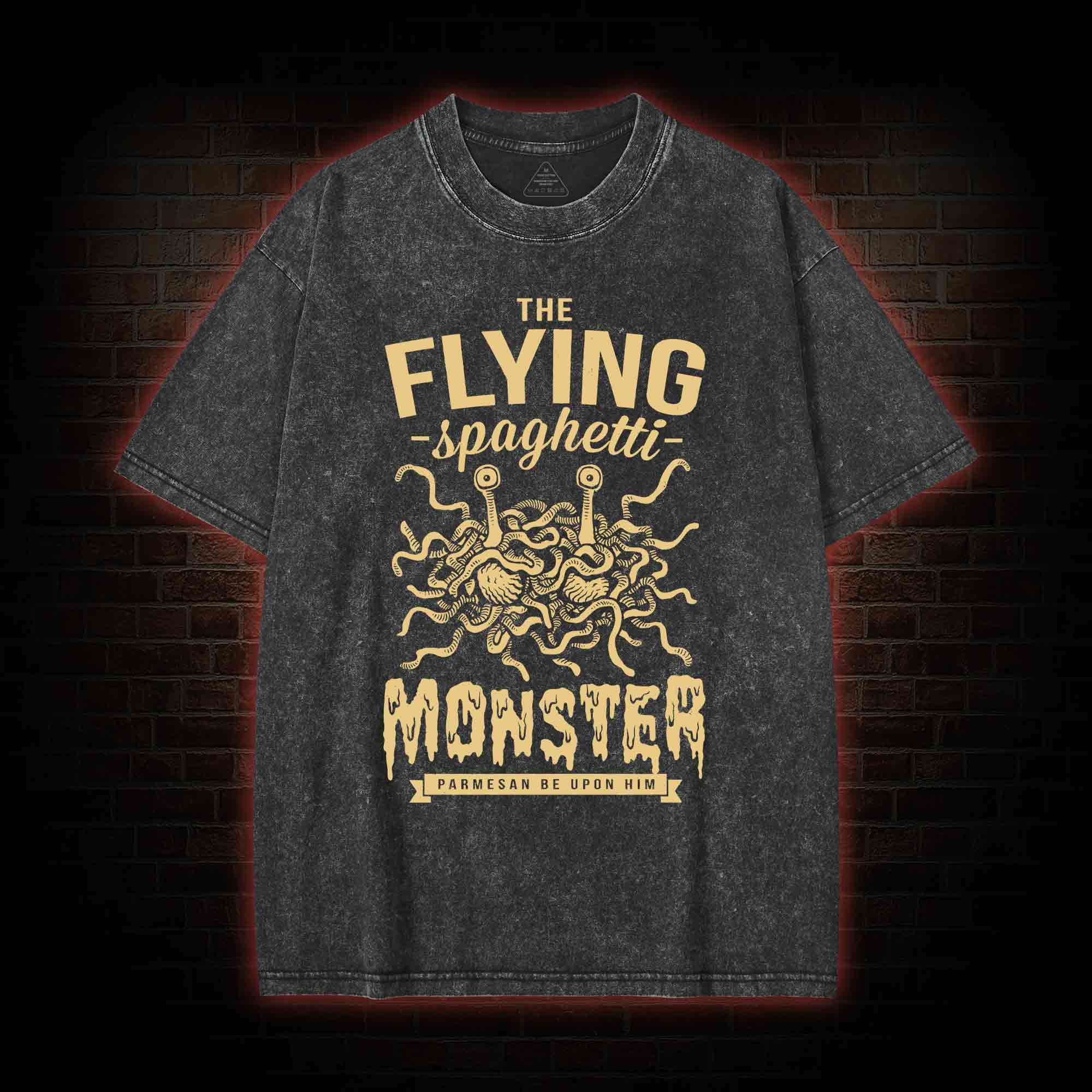 Spaghetti Monster Washed T-shirt