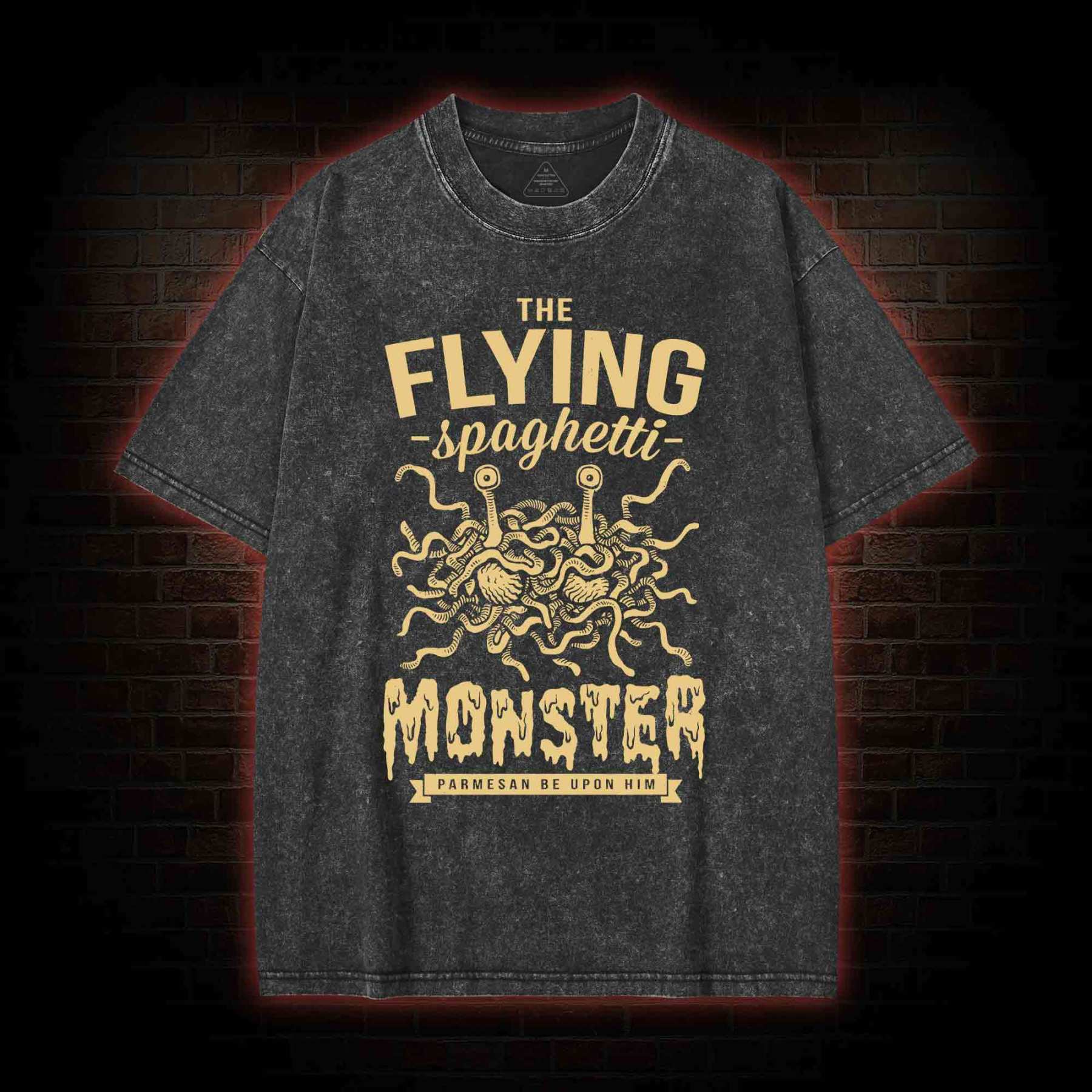 Spaghetti Monster Washed T-shirt