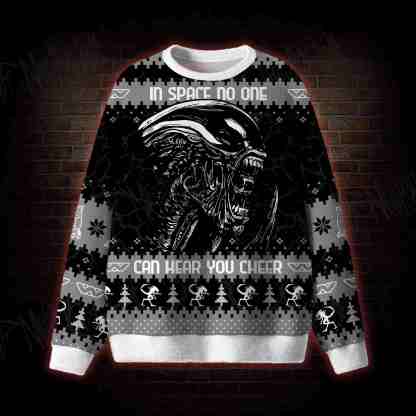Space Scream Ugly Sweatshirts