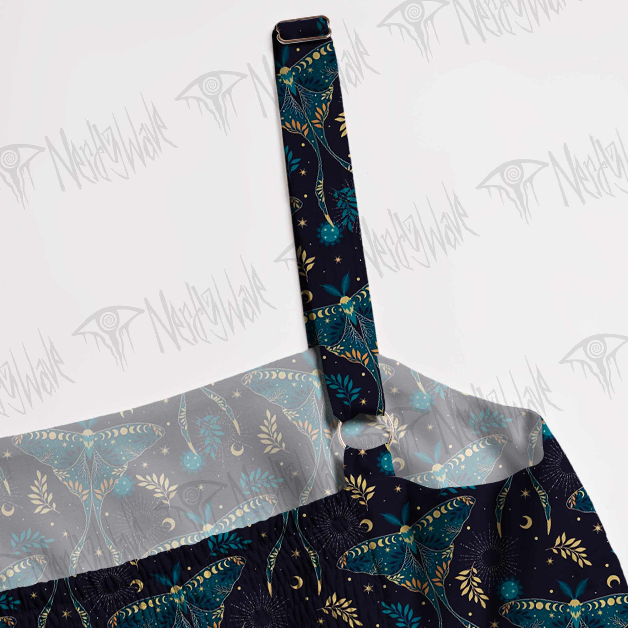 Luna Moths Wide Straps Maxi Dress