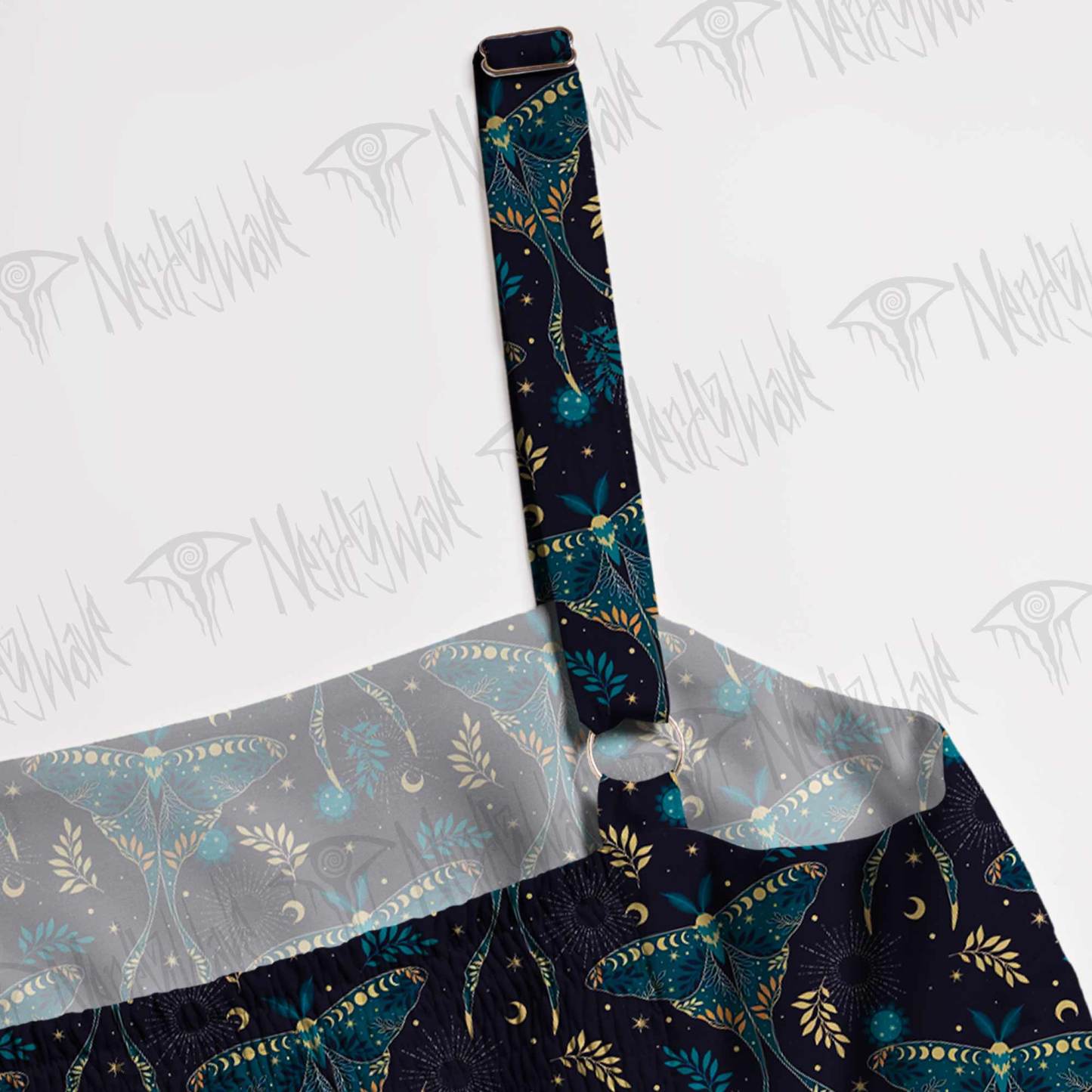 Luna Moths Wide Straps Maxi Dress