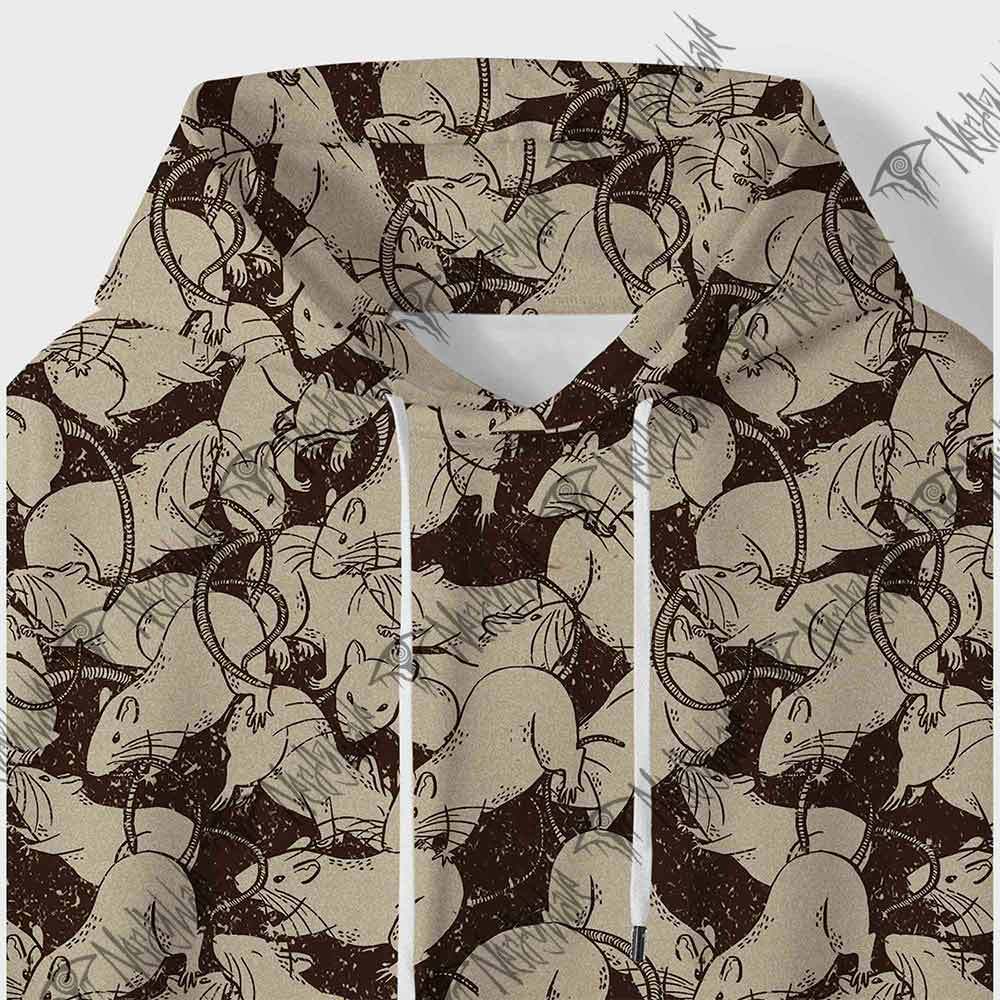 Black Death All Over Print Scuba Hoodie