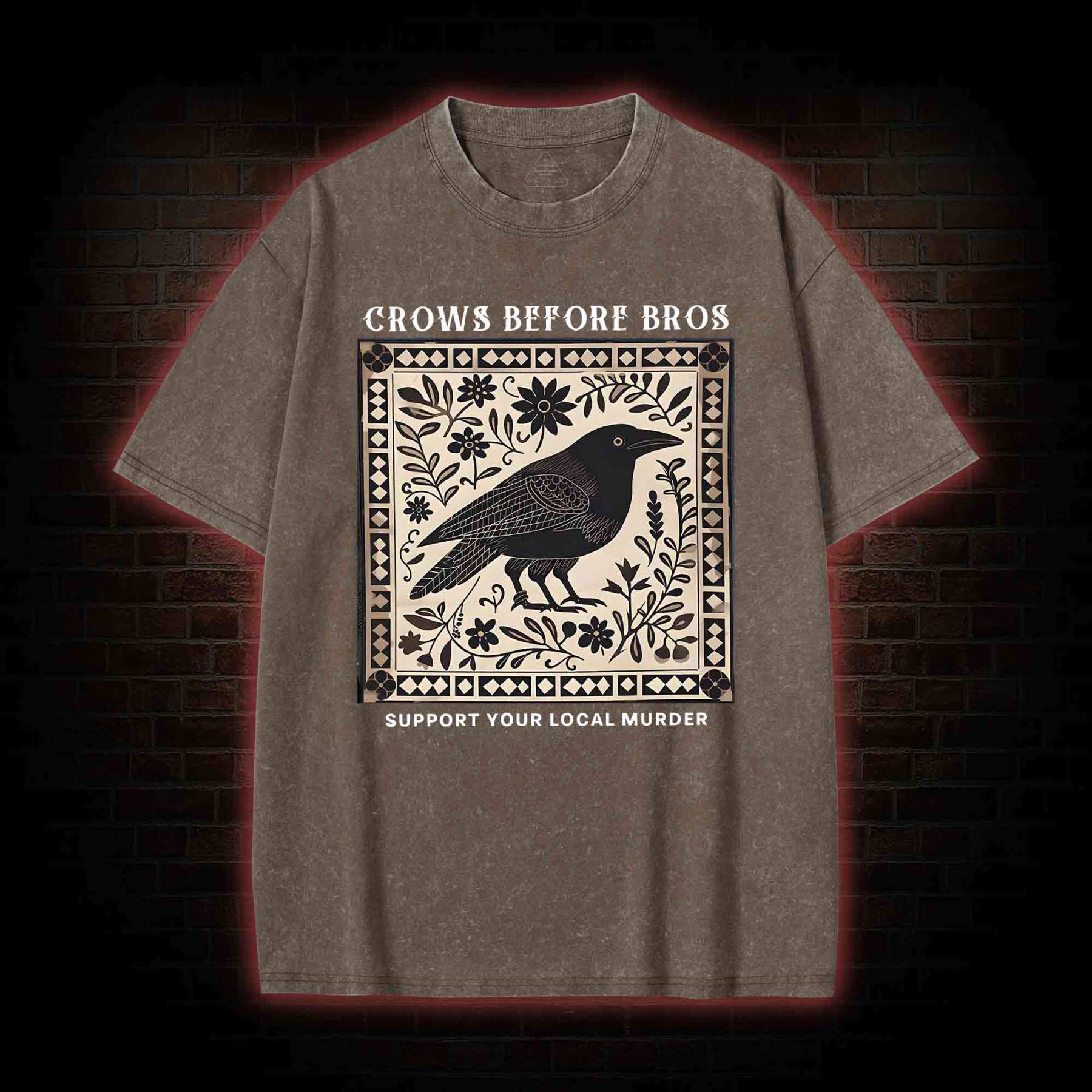 Crows Before Bros Washed T-shirt