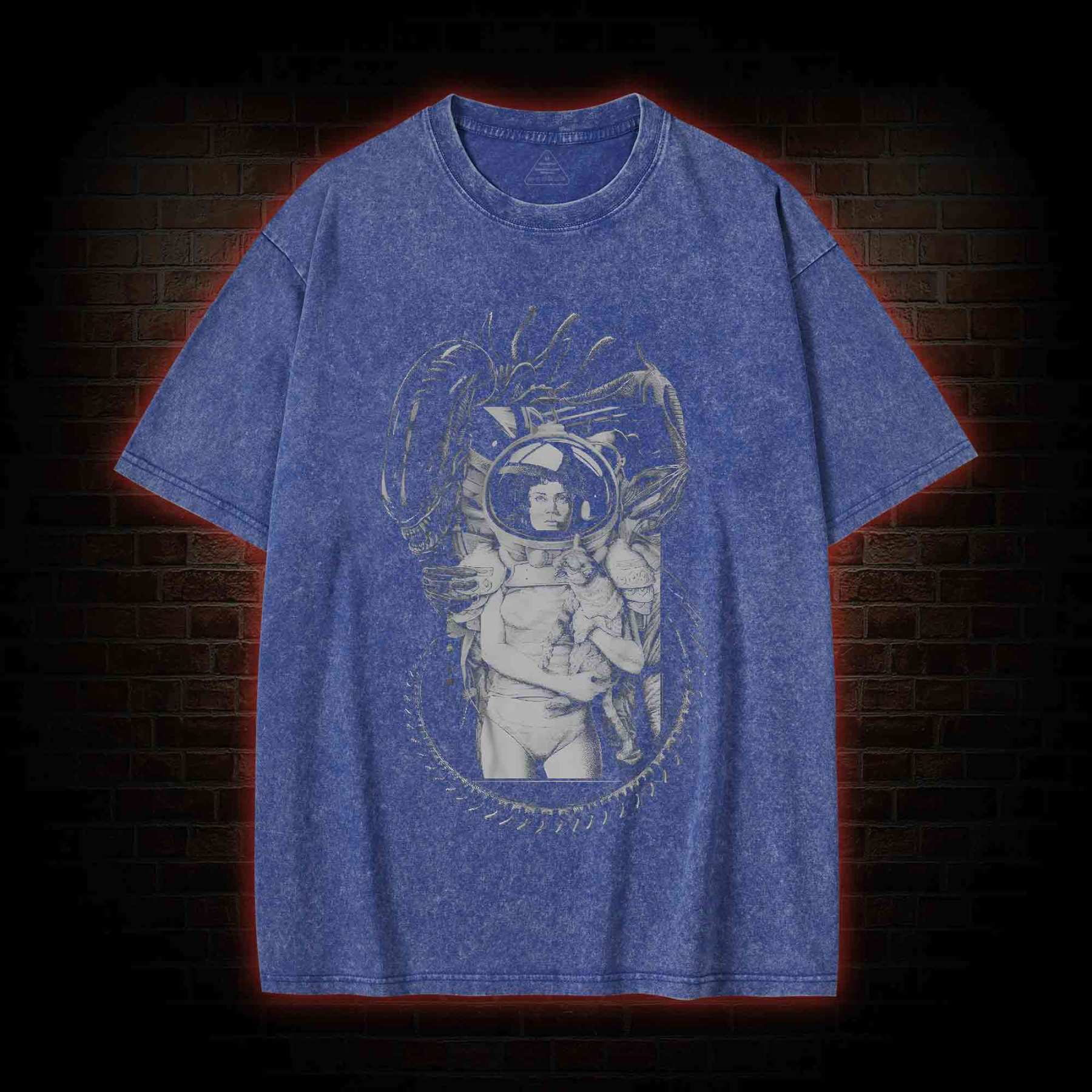 Alien Ripley Jonesy Sci-fi Horror Washed T-shirt