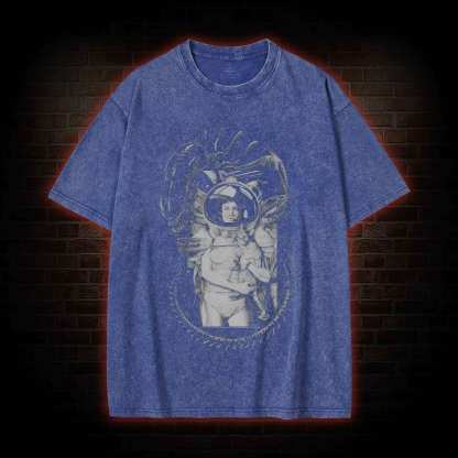 Alien Ripley Jonesy Sci-fi Horror Washed T-shirt