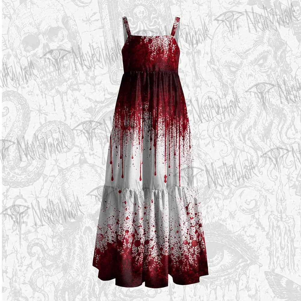 Sanguine Ritual Wide Straps Maxi Dress