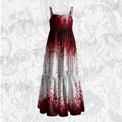 Sanguine Ritual Wide Straps Maxi Dress