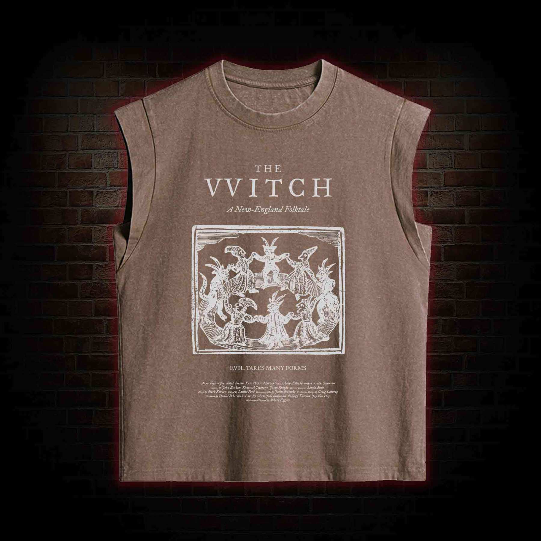 The Witch Retro Horror Folk Women's Washed Tank Top