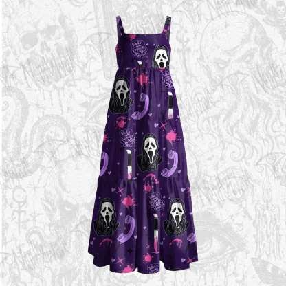 What's Your Favorite Scary Movie Wide Straps Maxi Dress