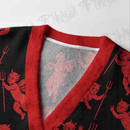 Goth Devil Cardigan Sweater