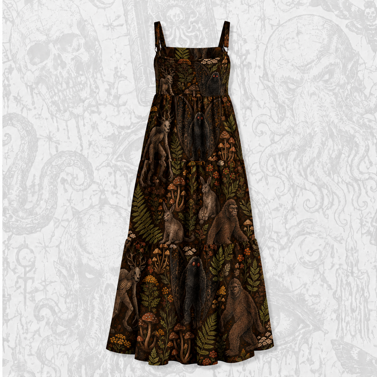 Folklore Cryptids Wide Straps Maxi Dress