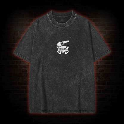 3304 Back Print Washed T-shirt