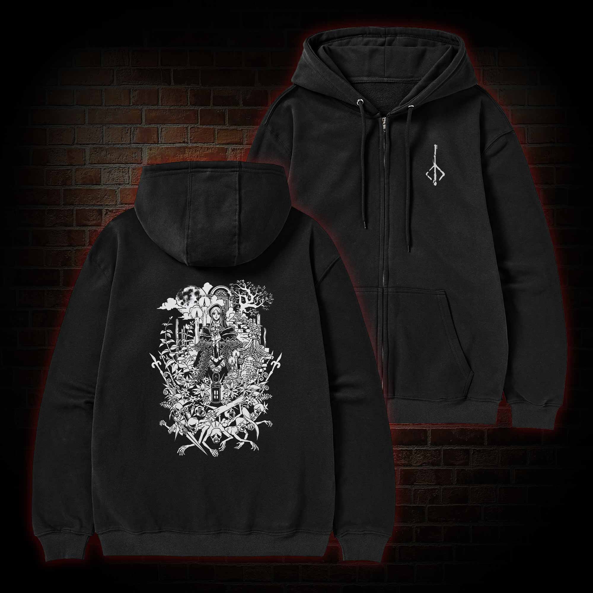 Hello Good Hunter Zipper Hoodie