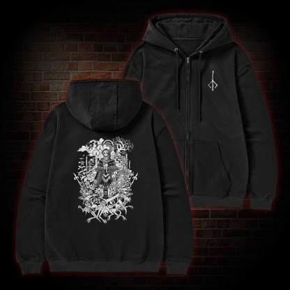 Hello Good Hunter Zipper Hoodie