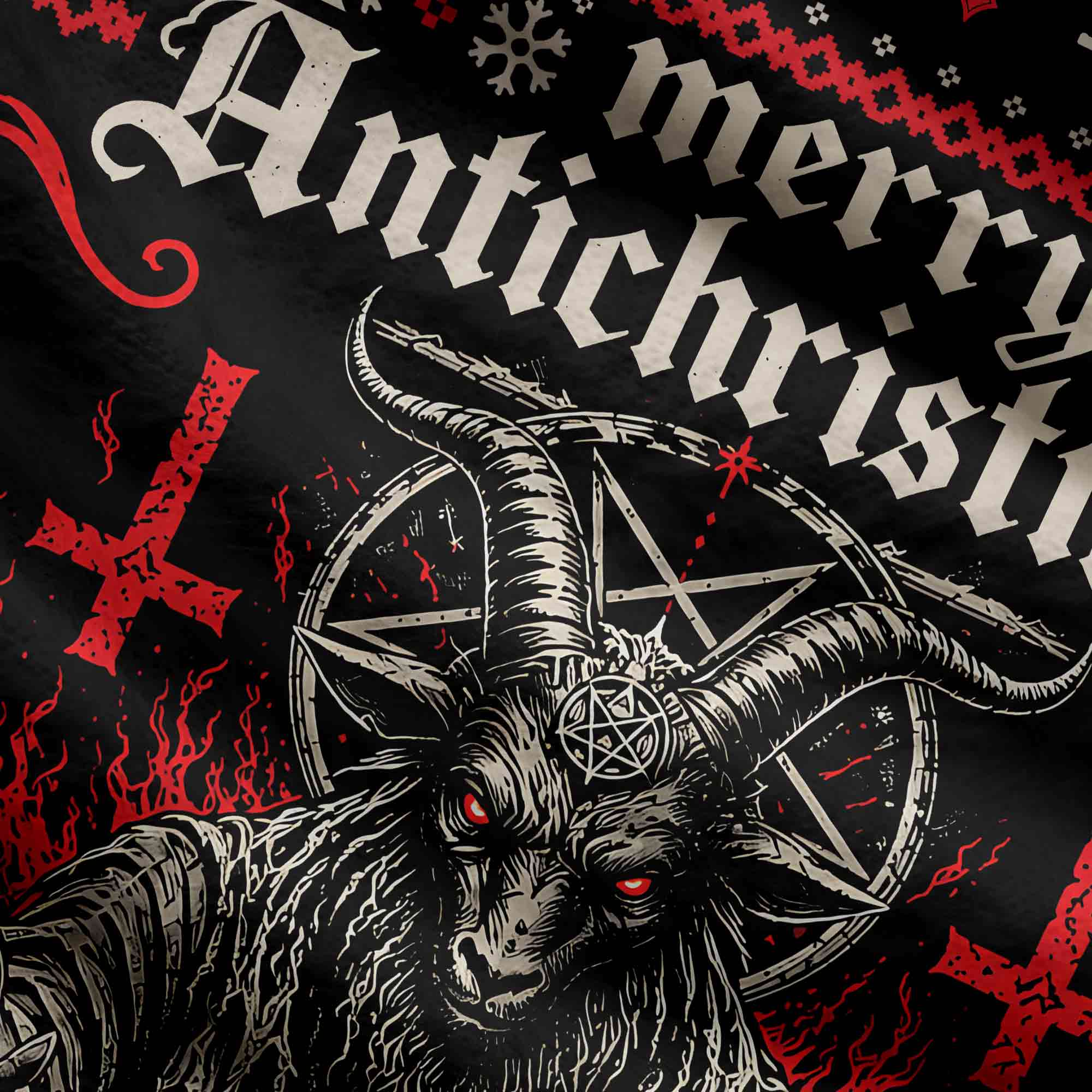Merry Antichrist Xmas Vintage Ugly Sweatshirts