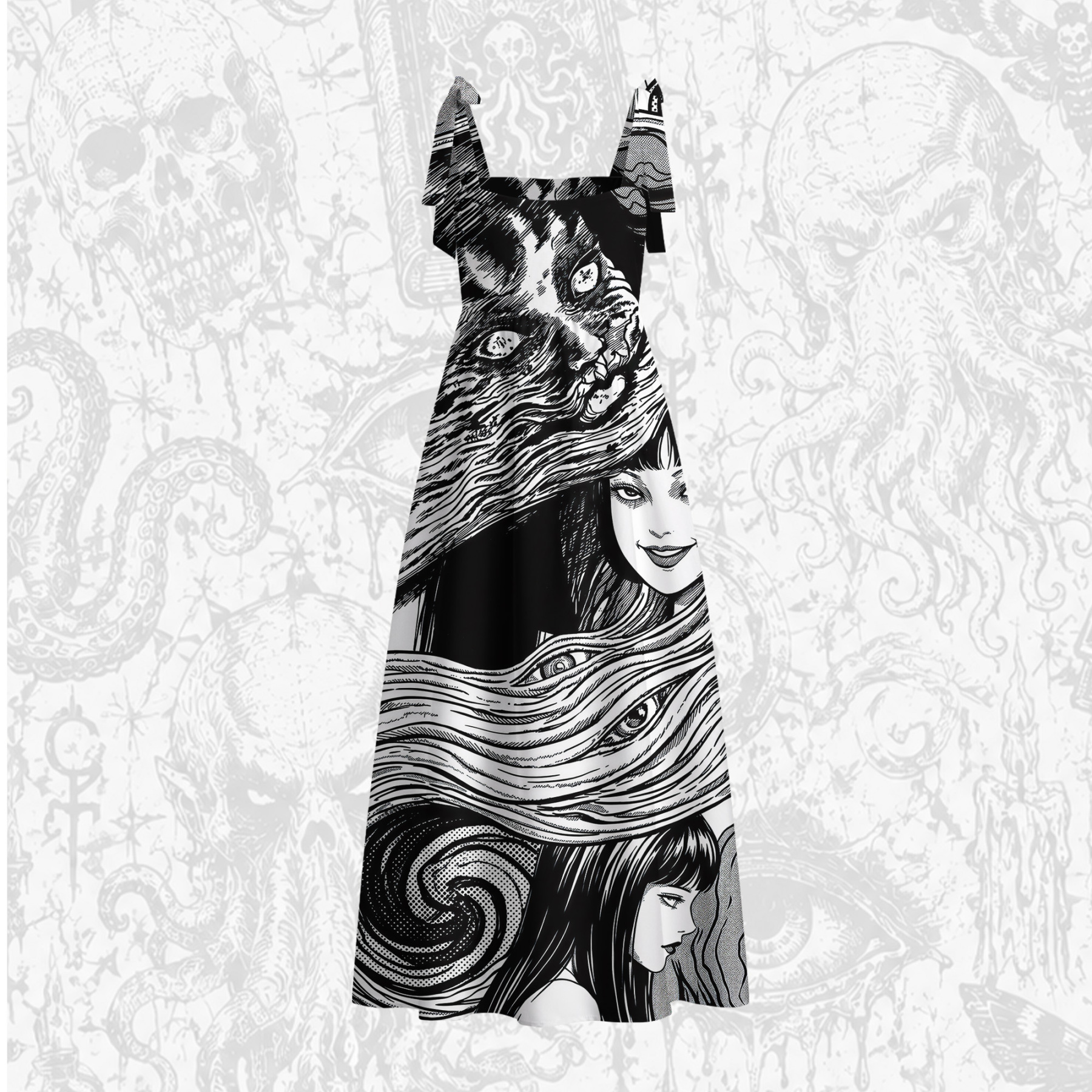 I was Just Born This Beautiful Tie Shoulder Maxi Dress