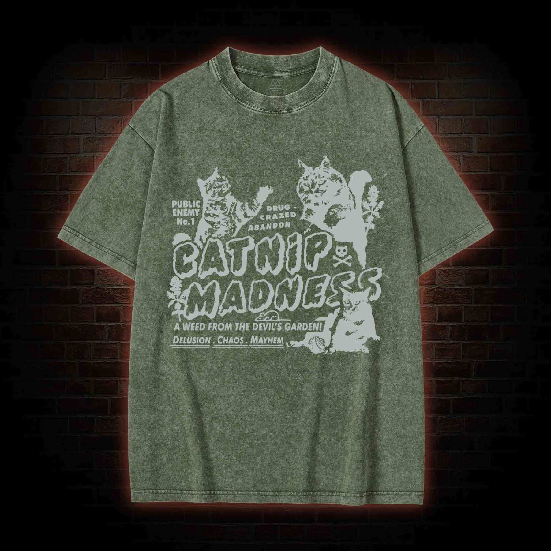 Catnip Madness Washed T-shirt
