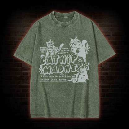 Catnip Madness Washed T-shirt