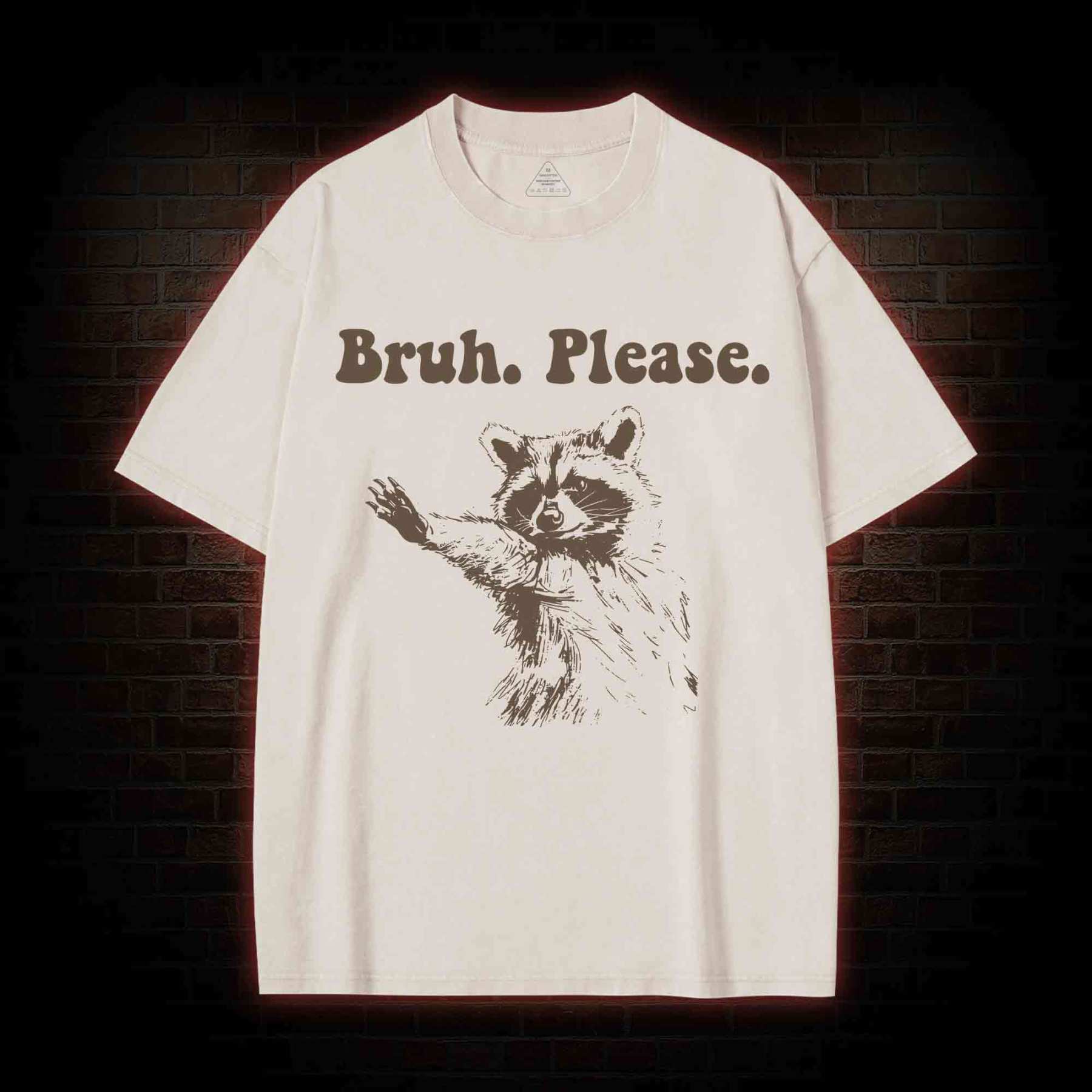 Bruh Please Washed T-shirt