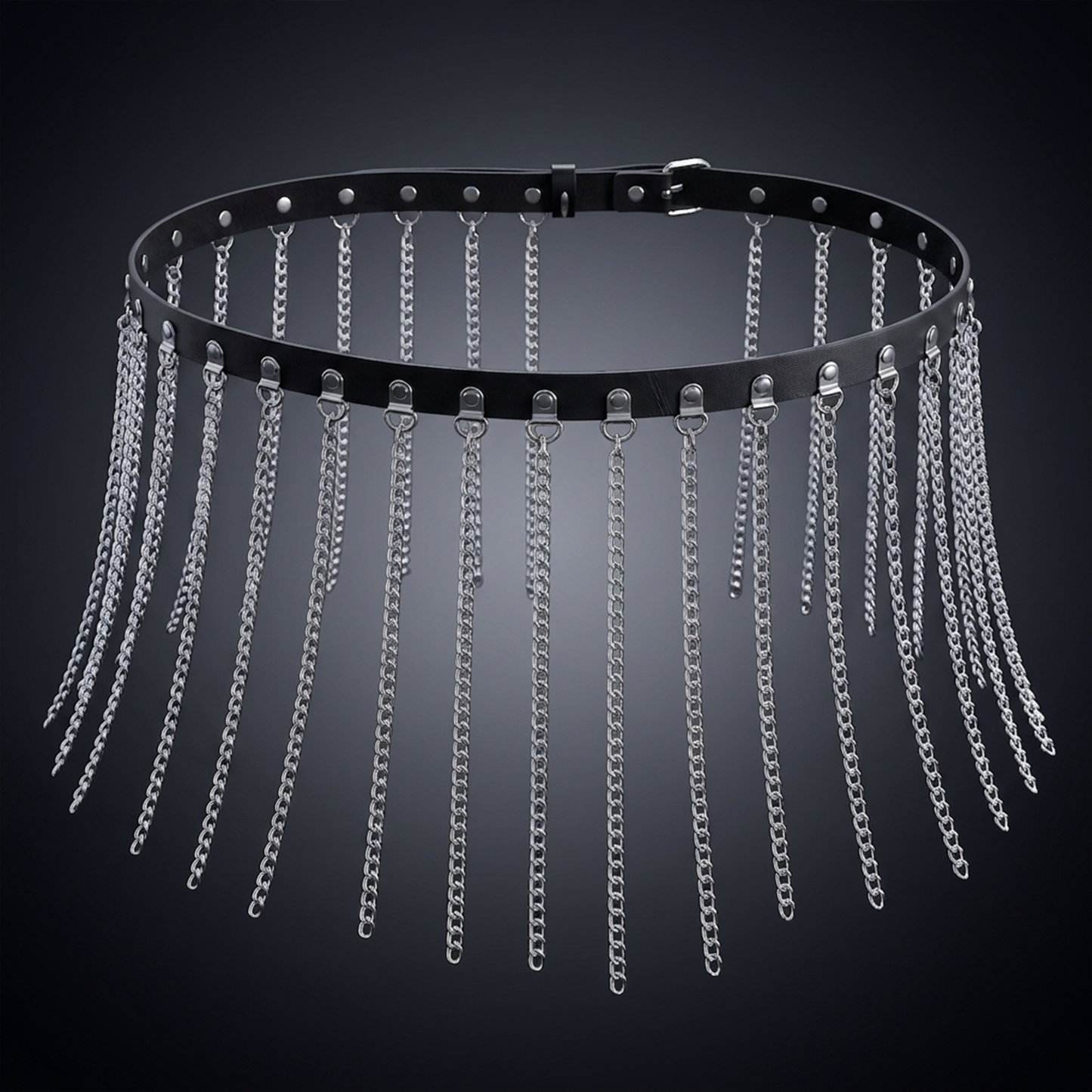 Punk Chain PU Leather Waist Chain Belt