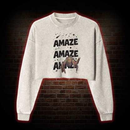 Amaze! Amaze! Amaze! Washed Cropped Sweatshirts
