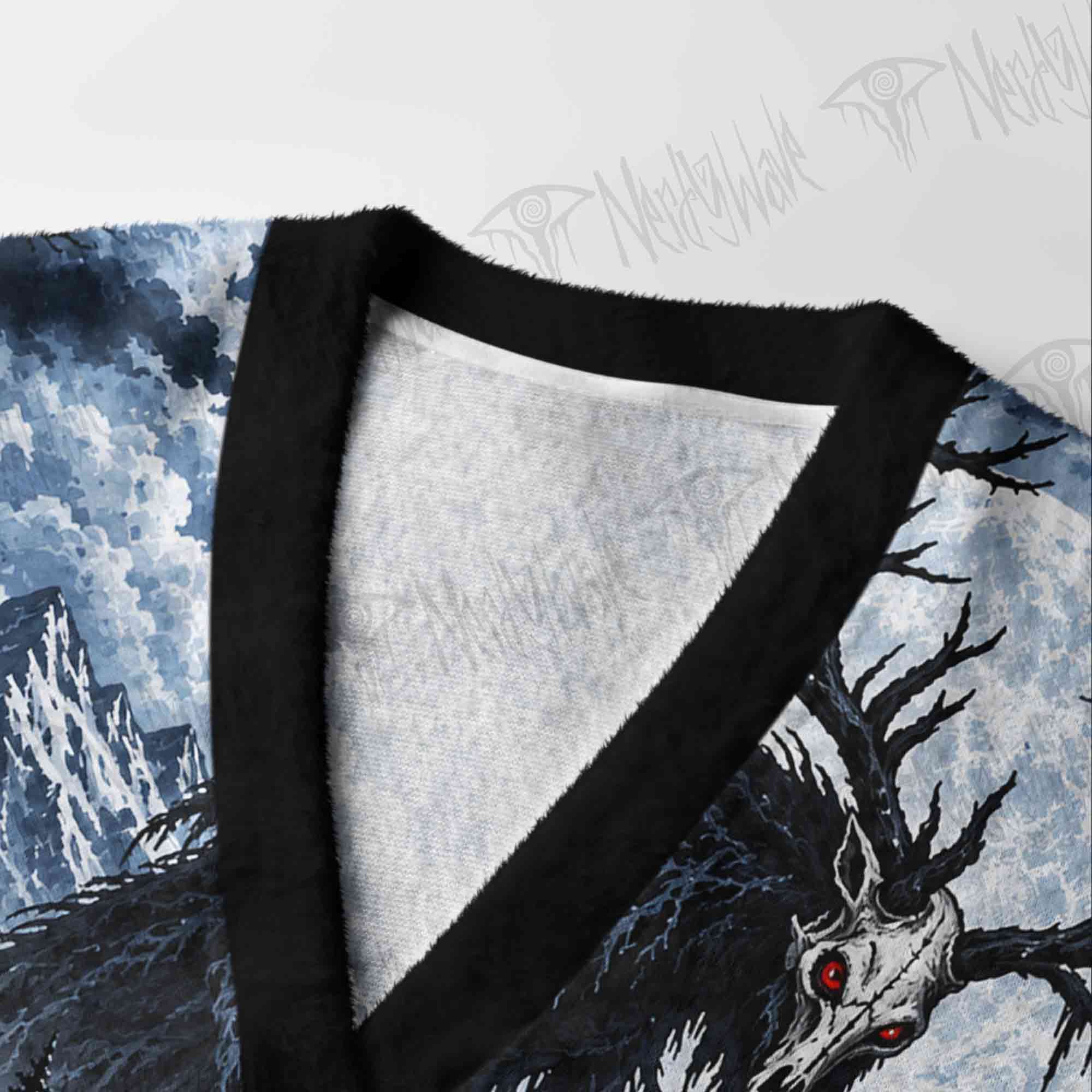 Winter Wendigo Forest Cardigan Sweater