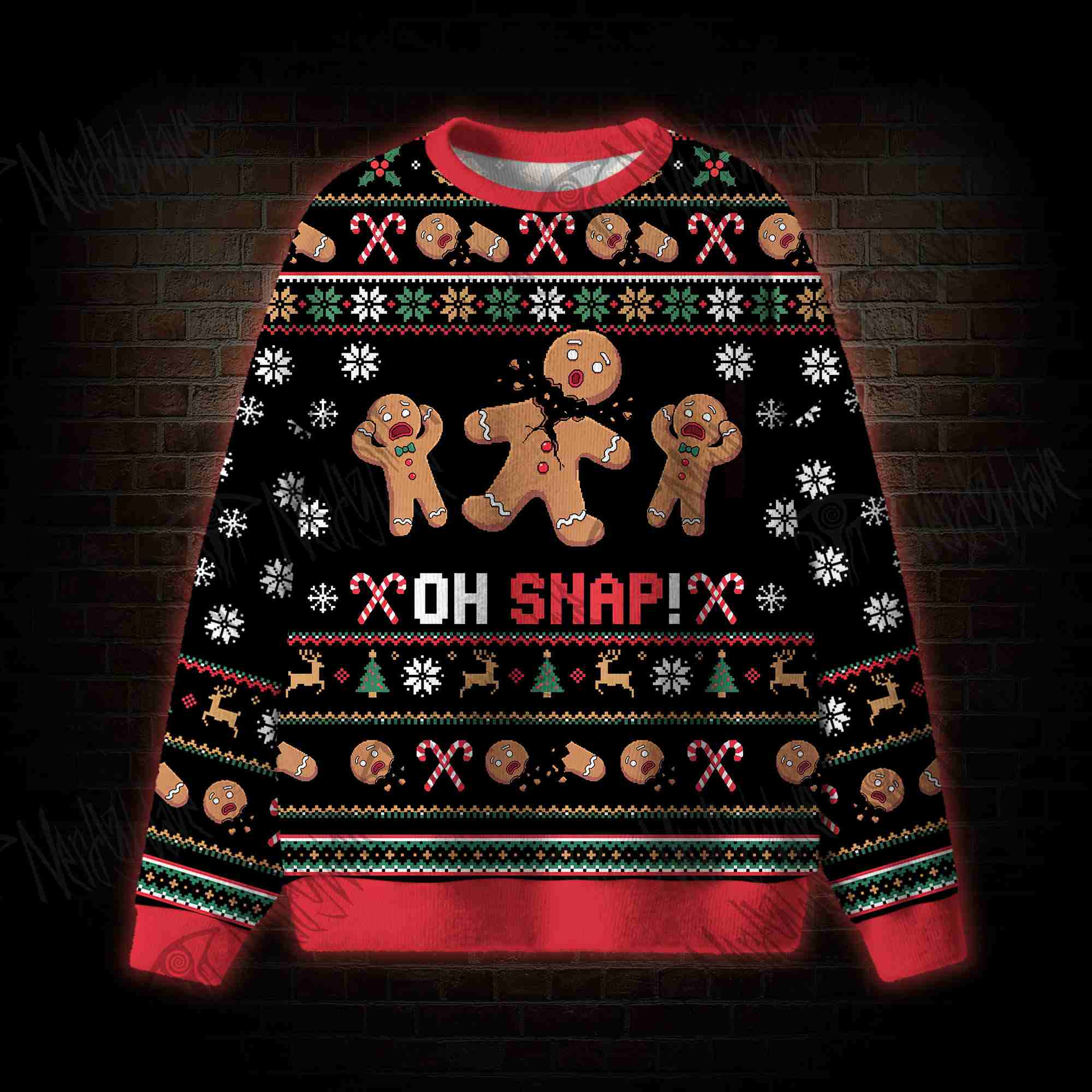 Oh Snappin Gingerbread Ugly Sweatshirts