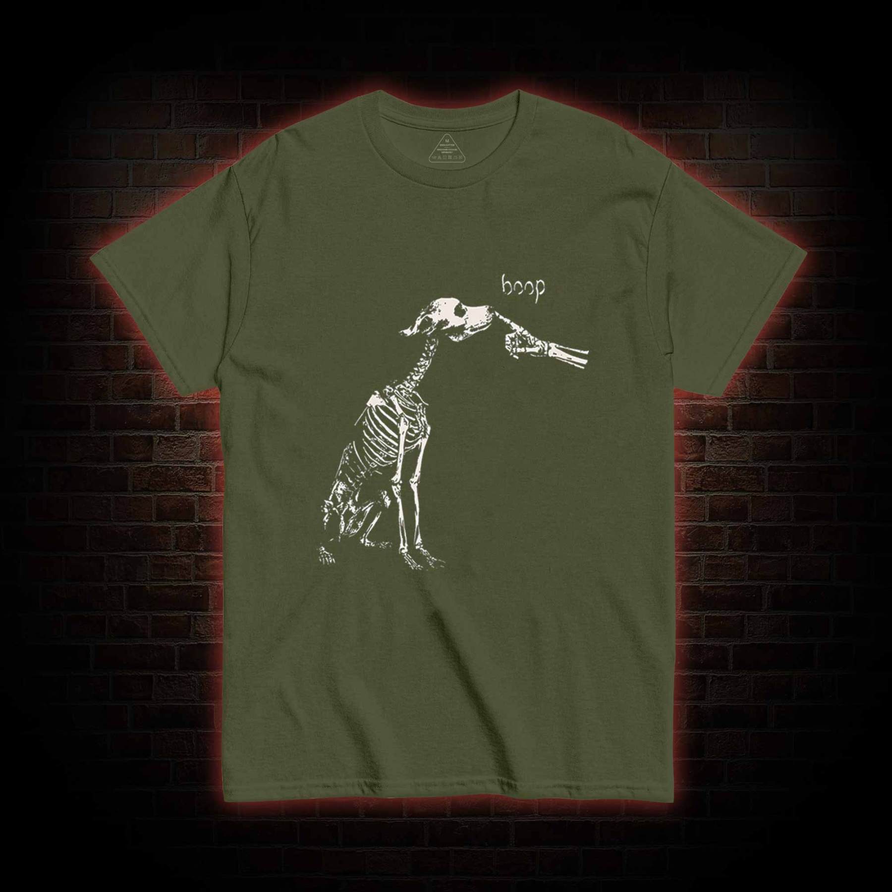 Boop Dog Skeleton Halloween T-shirt