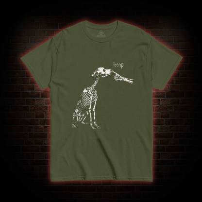 Boop Dog Skeleton Halloween T-shirt