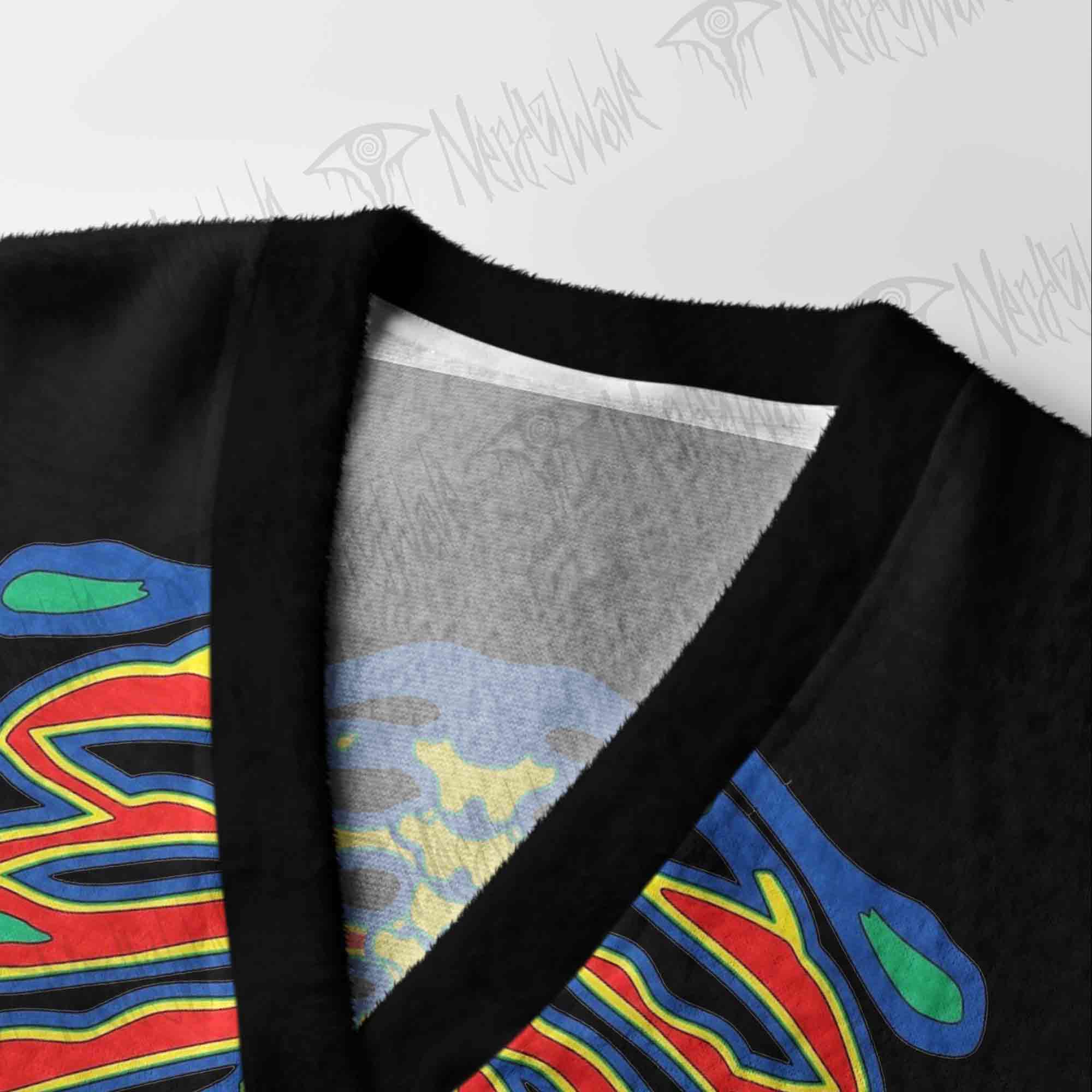Vintage Thermal Ribcage Cardigan Sweater