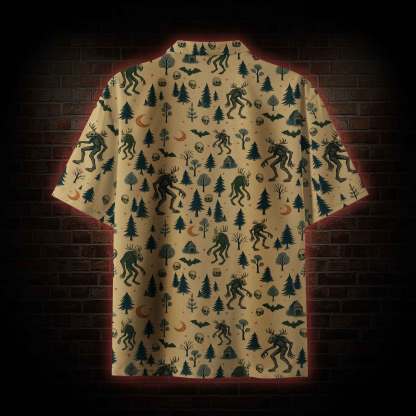 Wendigo in the Forest Button-up Shirt