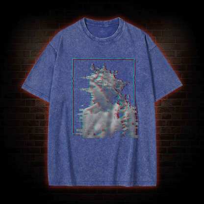 Vaporwave Glitch Washed T-shirt