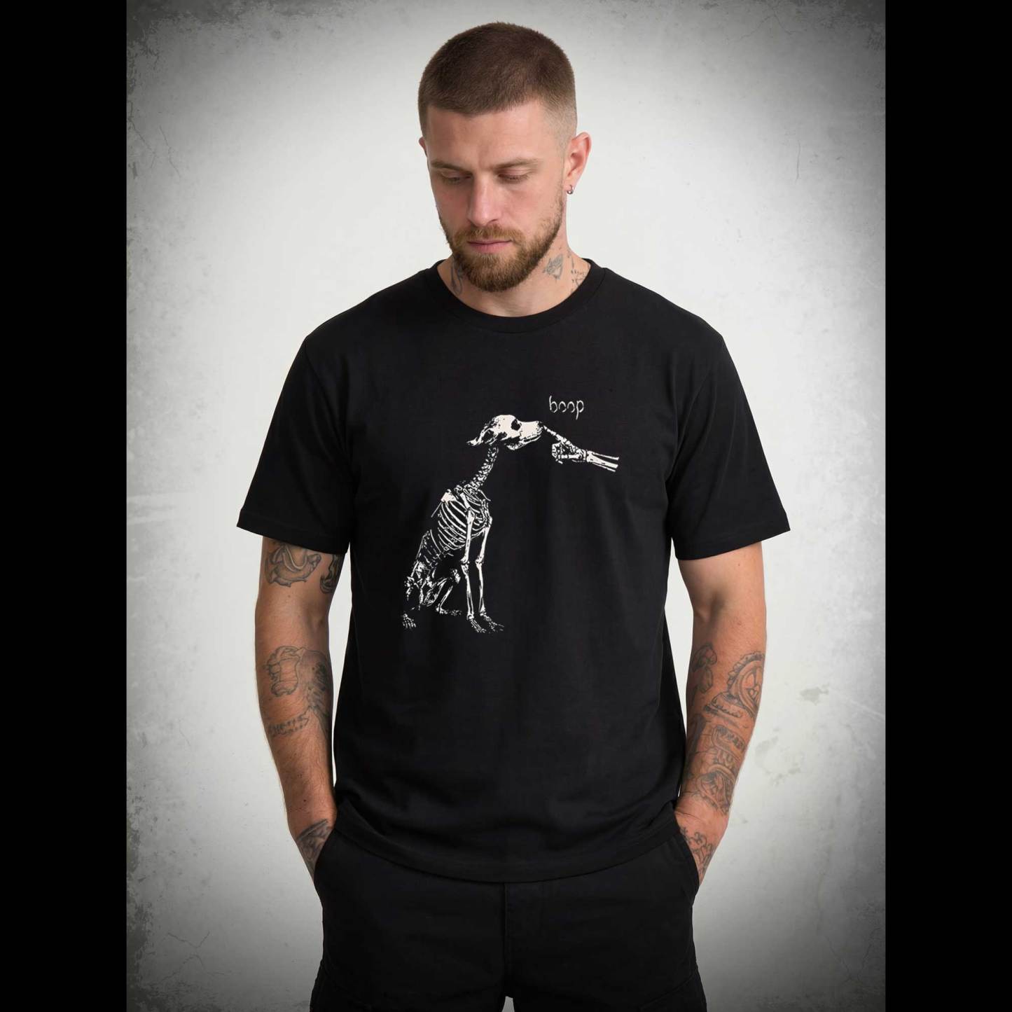 Boop Dog Skeleton Halloween T-shirt