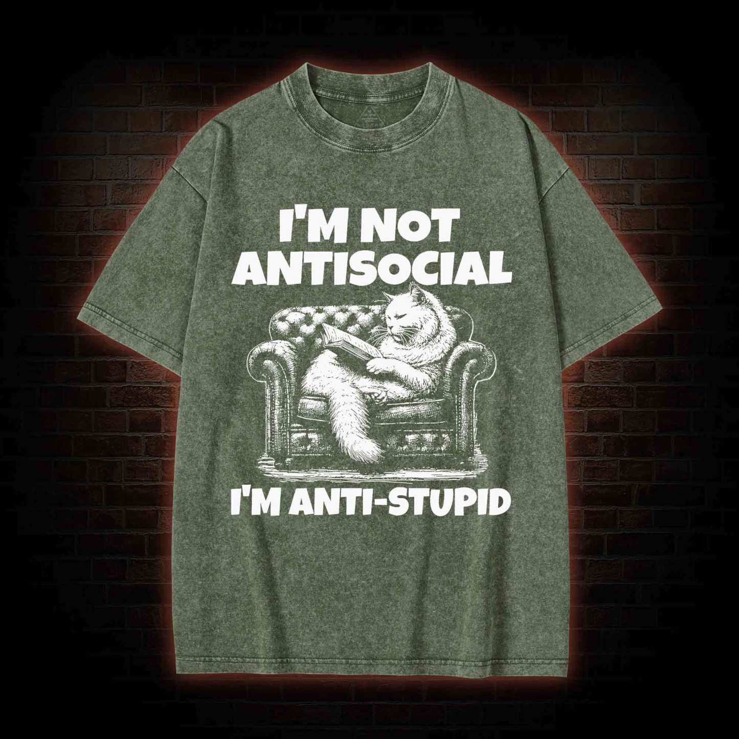 I'm Not Antisocial Washed T-shirt
