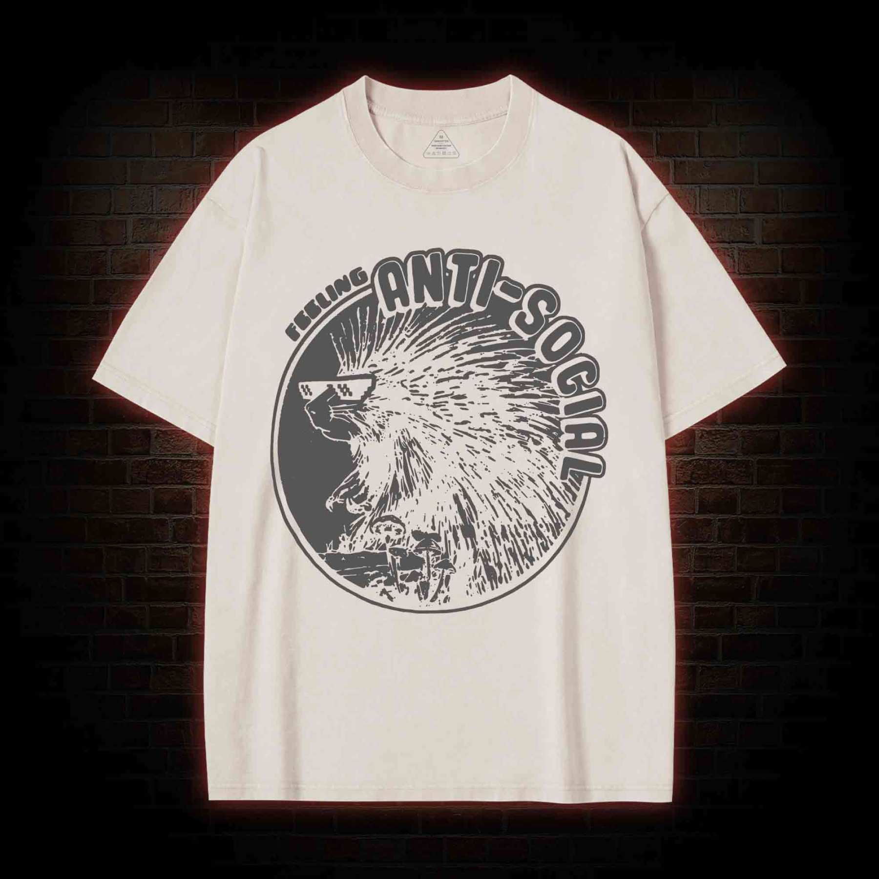 Feeling Anti-Social Washed T-shirt