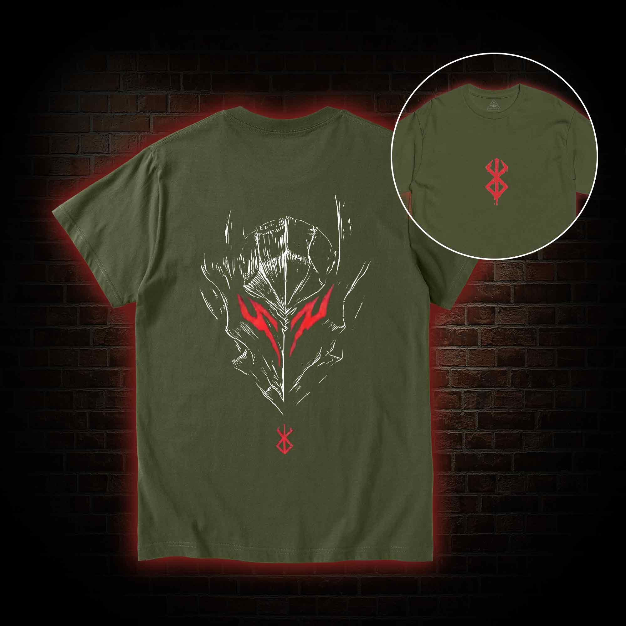 Berserker Mask Back Print T-Shirt