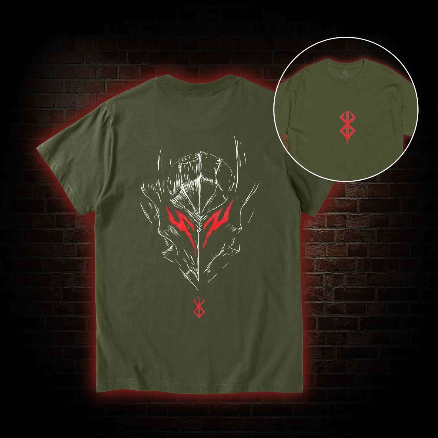 Berserker Mask Back Print T-Shirt