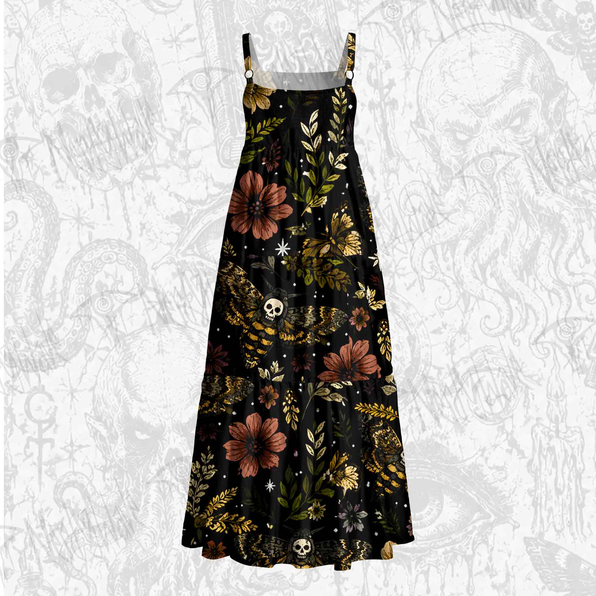 Wide Straps Maxi Dress