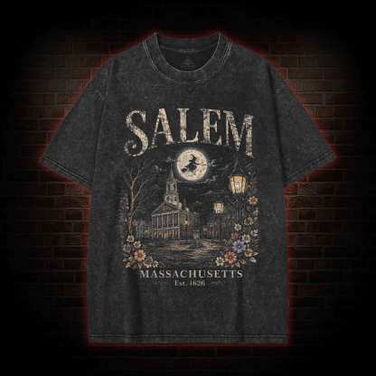 Salem Massachusetts Washed T-shirt