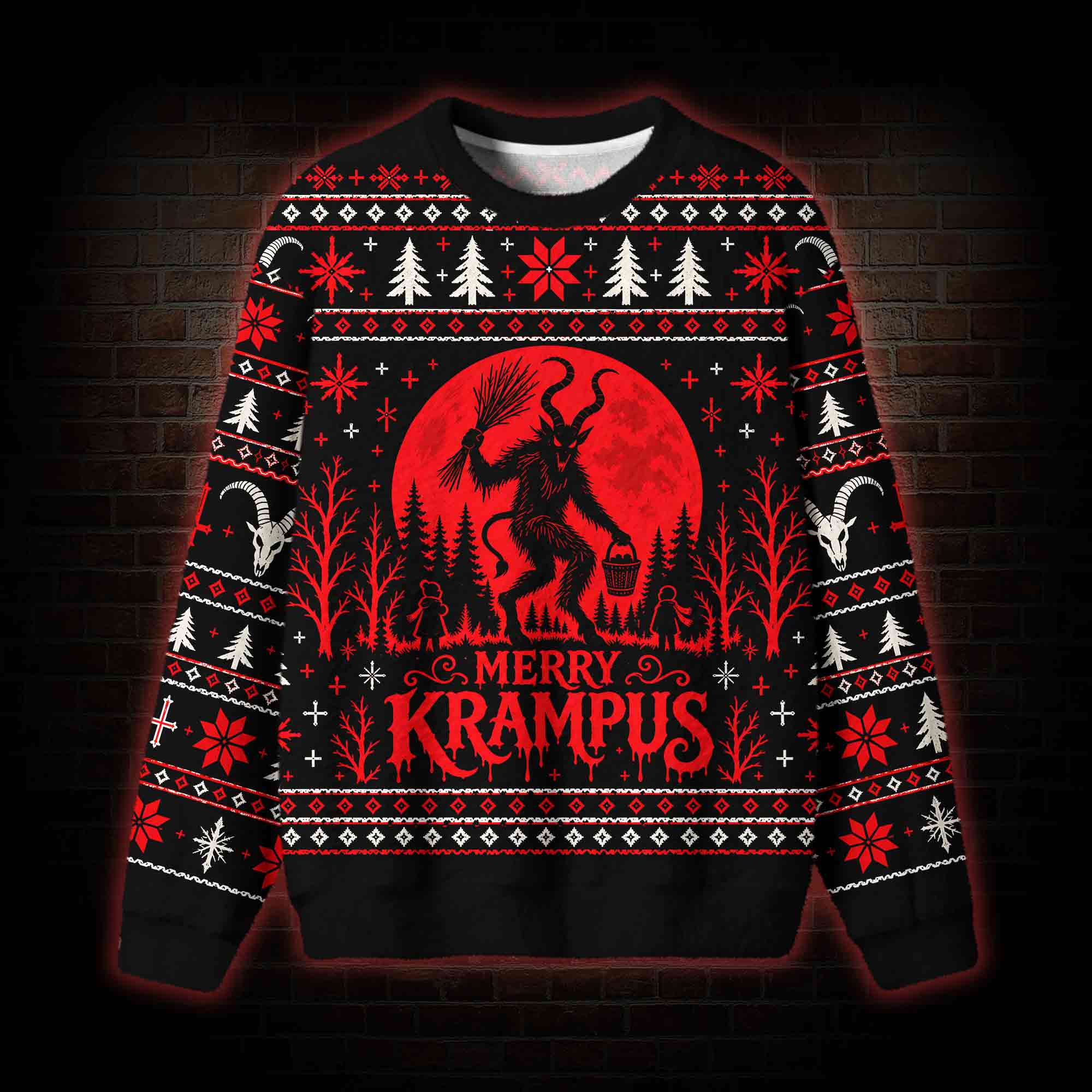 Merry Krampus Ugly Sweatshirts